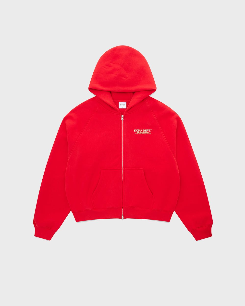 Core Zip Up Hoodie - Tonal Red - KOKA Dept.