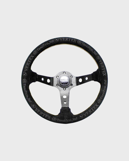 Vertex King Steering Wheel; Suede; 330mm x 90mm Deep