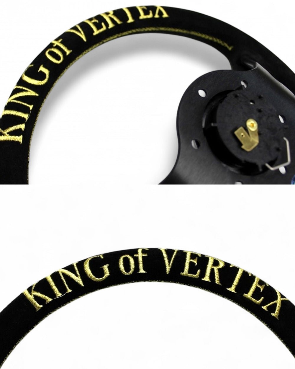 Vertex King Steering Wheel; Suede; 330mm x 90mm Deep - KOKA Dept.
