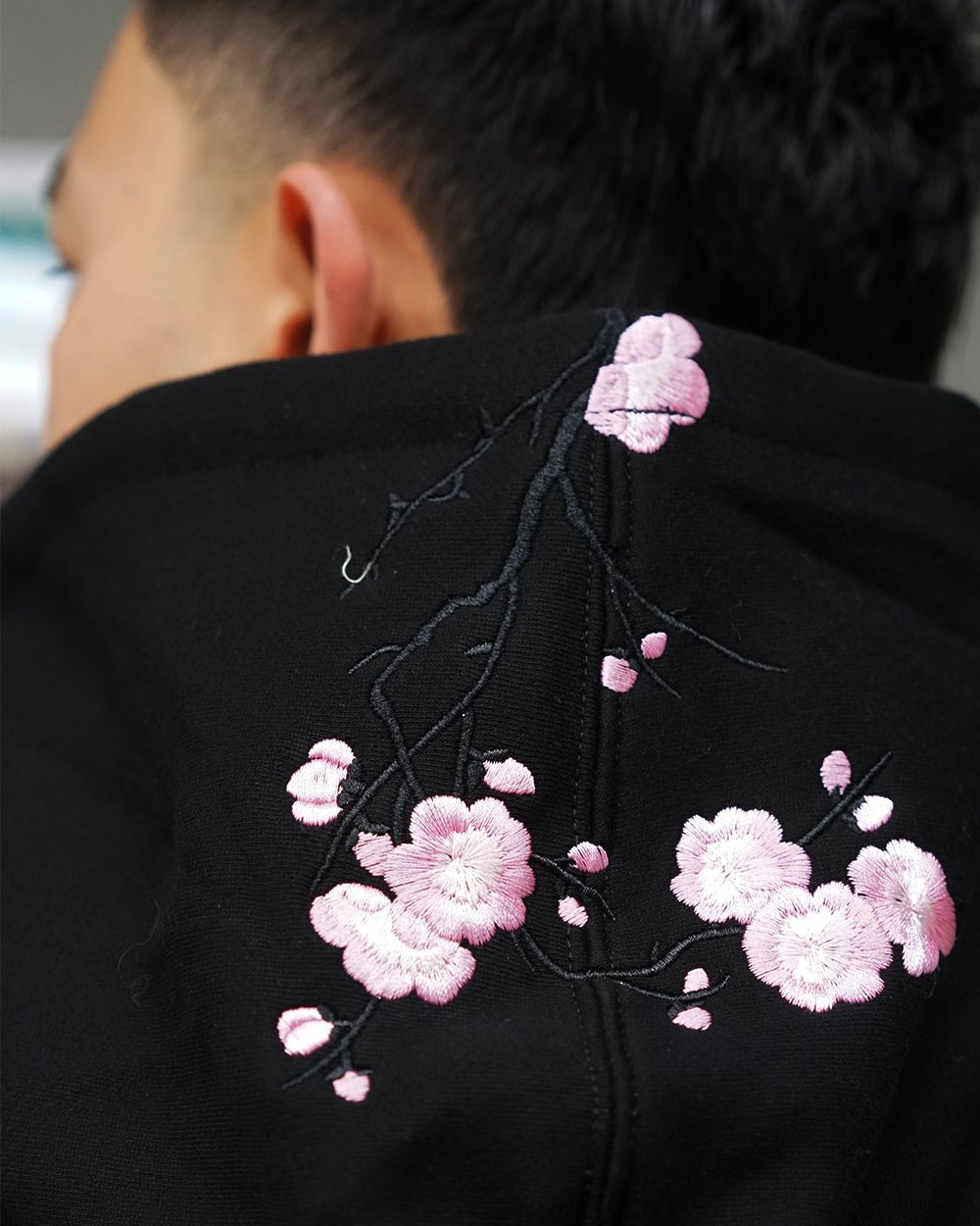 Black / Pink Blossom V1 //// Hoodie - KOKA Dept.