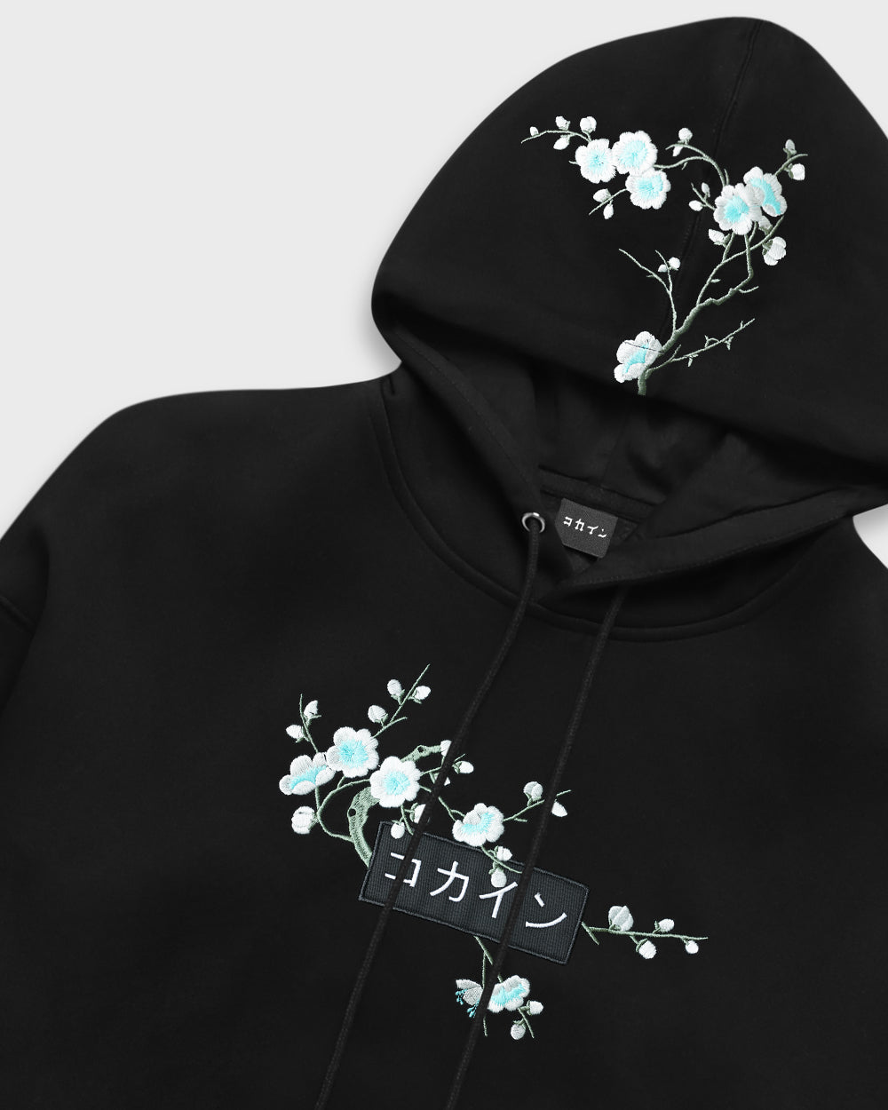 Black / Blue Blossom V2 //// Hoodie