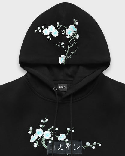 Black / Blue Blossom V2 //// Hoodie