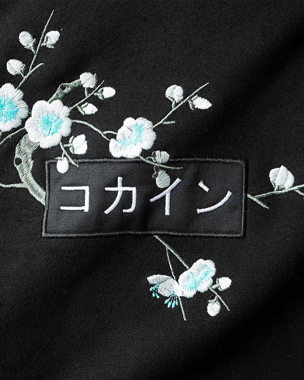 Black / Blue Blossom V2 //// Hoodie