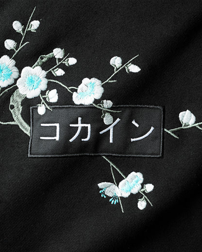 Black / Blue Blossom V2 //// Hoodie