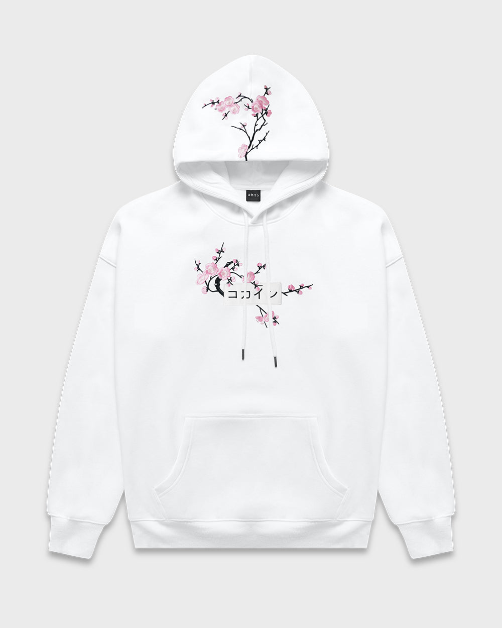 White / Pink Blossom V2 //// Hoodie