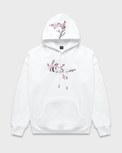 White / Pink Blossom V2 //// Hoodie