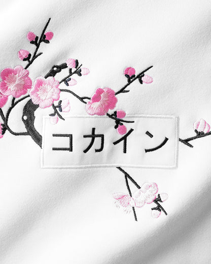 White / Pink Blossom V2 //// Hoodie