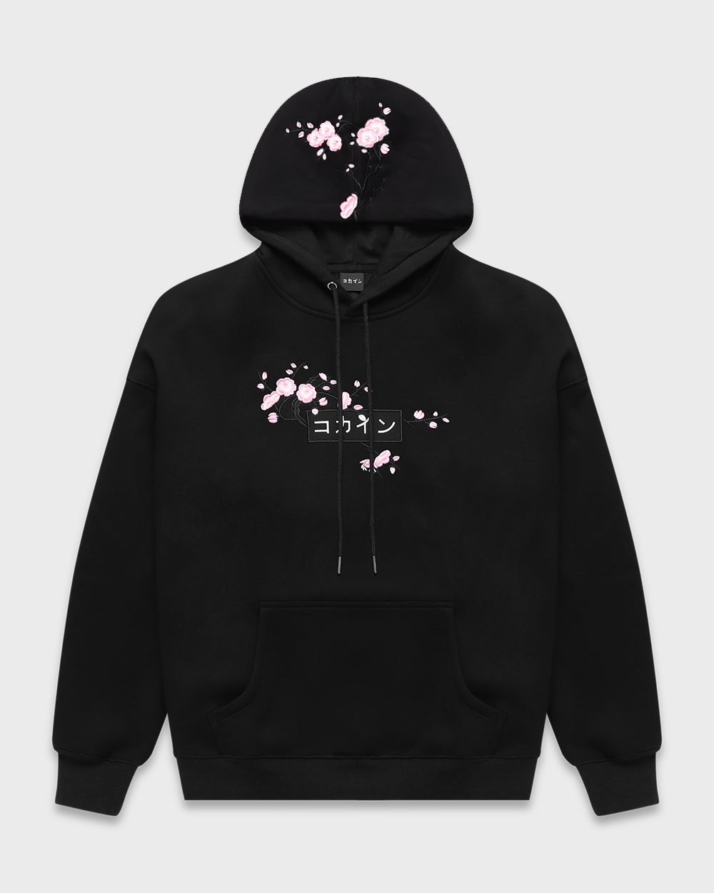 Black / Pink Blossom V1 //// Hoodie - KOKA Dept.