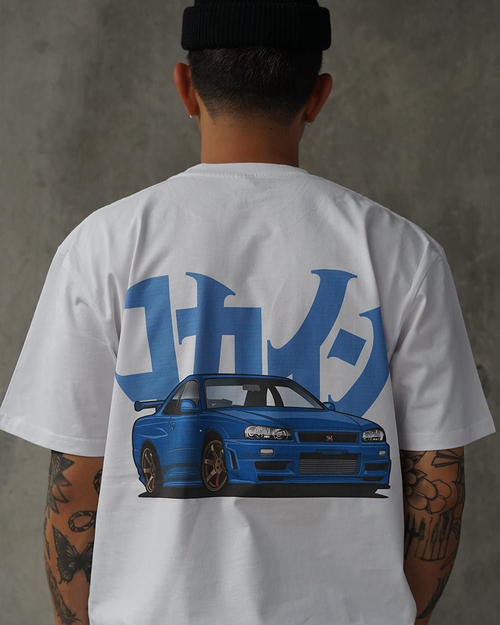 R34 GTR "Love Yours" T Shirt // White - KOKA Dept.