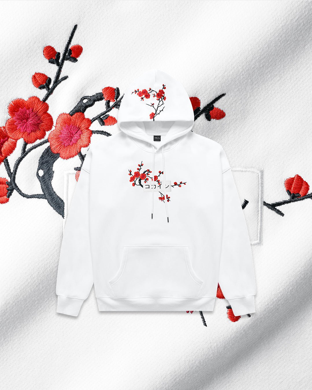 White Red Blossom V1 //// Hoodie - KOKA Dept.