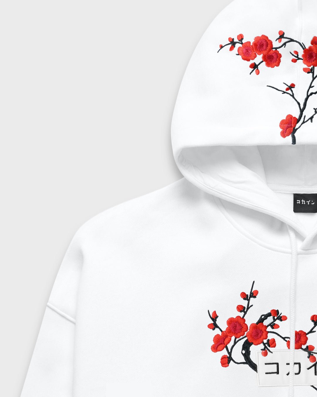 White Red Blossom V1 //// Hoodie - KOKA Dept.